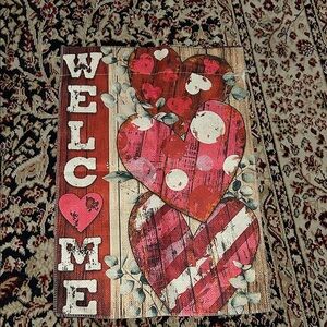 Rustic Welcome Heart Wall Hanging